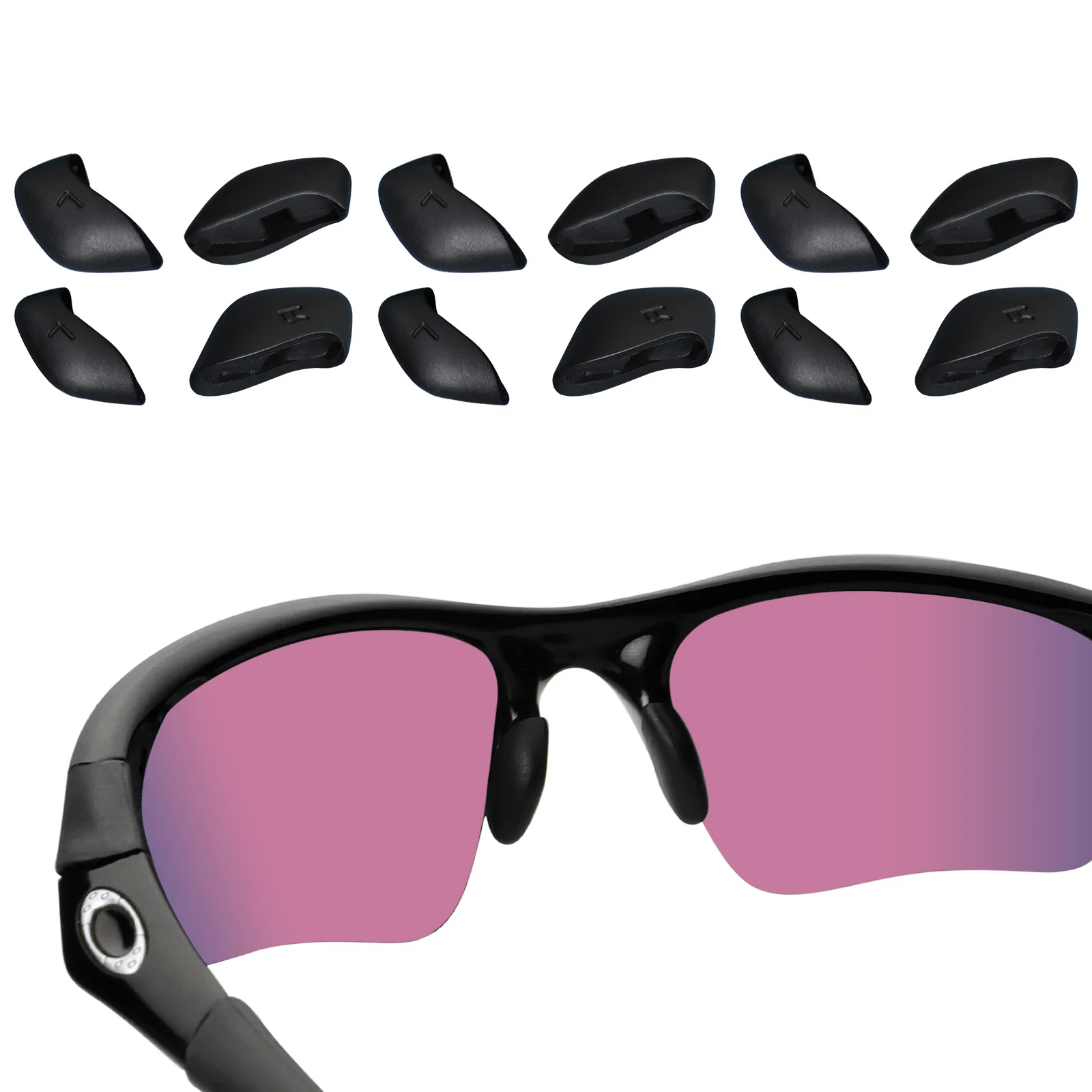 OOWLIT Rubber Nosepads Replacement for Oakley Flak Jacket Series & Half Jacket Series & Flak 2.0 Series & Commit SQ Sunglasses