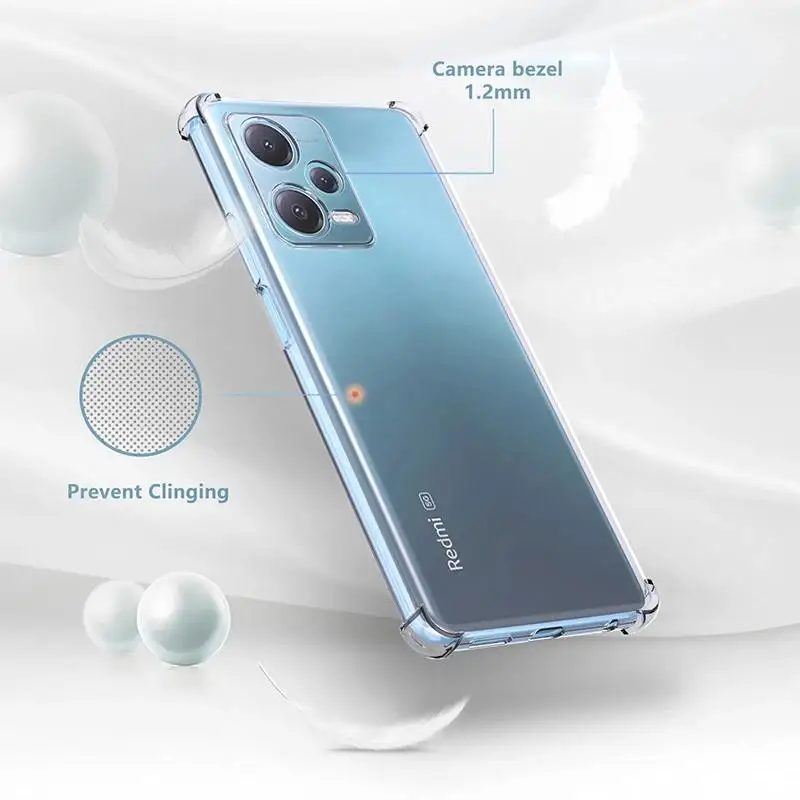 New Shockproof Clear Silicone Soft Case For Xioami Redmi Note 13 12 12S 11 11S 10 Pro Plus Turbo Speed Case For Redmi 13C 12C image 4