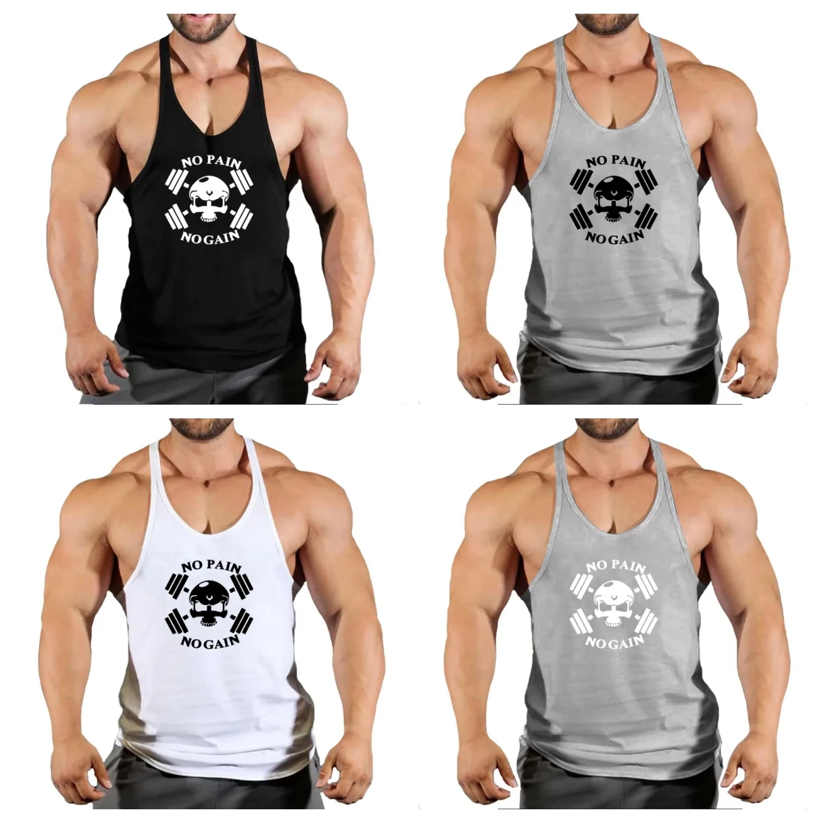 

Fitness Strap Tank Shirt Gym Top Men's Clothing Muscle Men's Sleeveless Sweatshirt Suspender Men's Clothing Loose Vest
