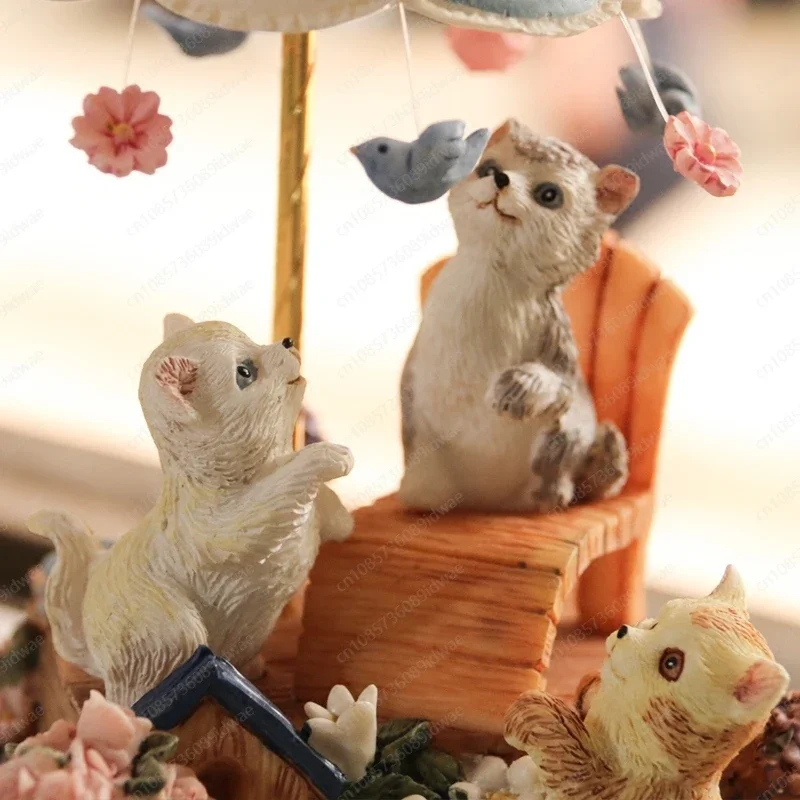 Rotating Top Cat Music Box | Musical Jewelry Box, Birthday Gift for Girls, Collectible Home Decor for Women