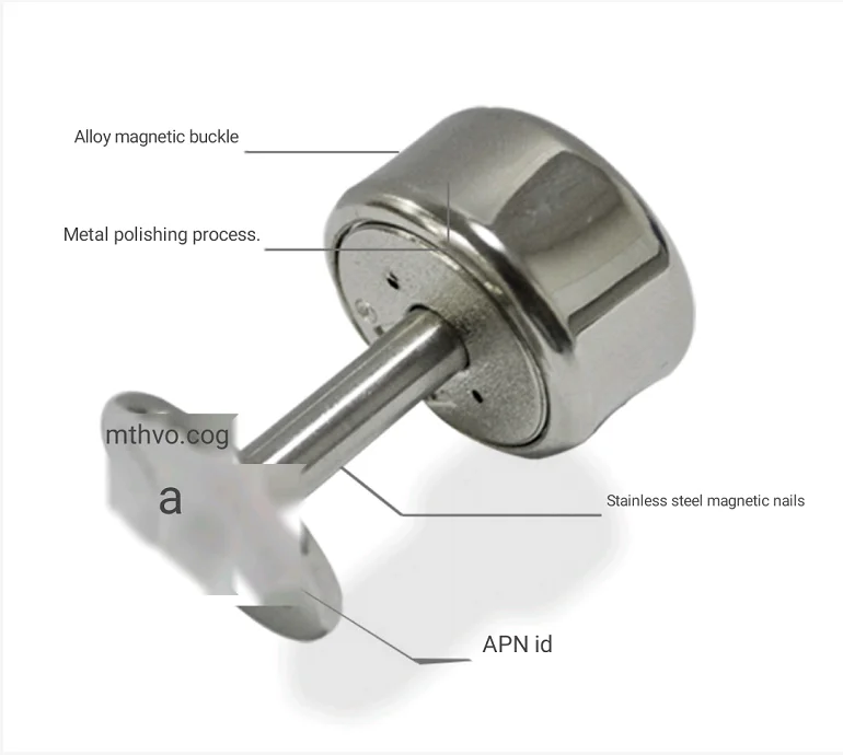 Magnetischer Schlüssel aus Edelstahl 304, Schlossschnalle aus Legierung, Nagel, kompletter Schlüssel als Zubehör für den Zurückhaltungsgürtel an die Gesundheitspersonalpsychiatrie