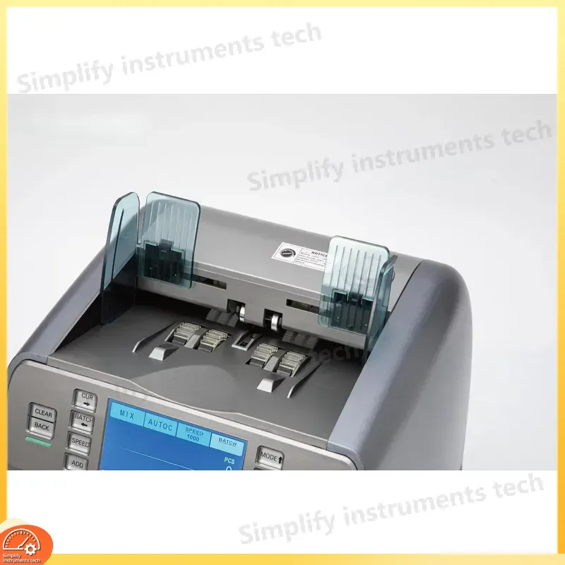 Dual CIS Currency Counter with Tri-Sonic Technology for Euro USD GBP CAD AUD Cash Counting and Value Calculation