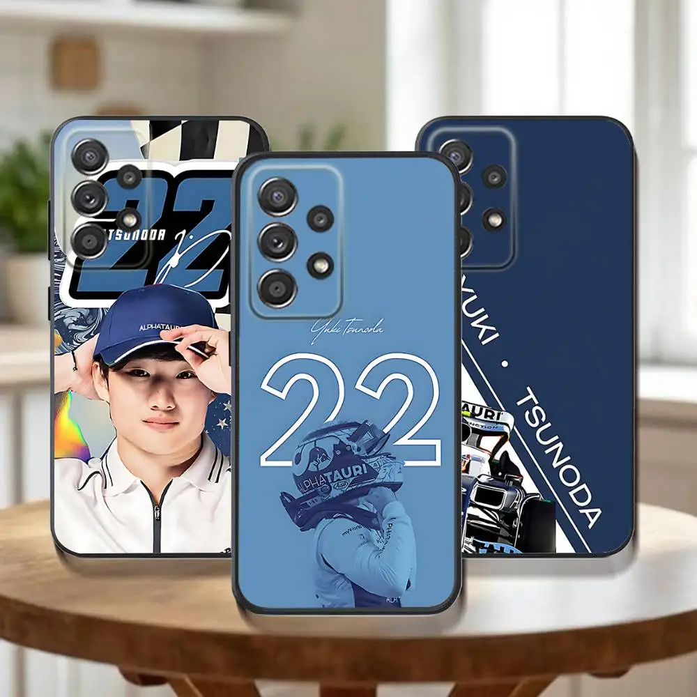 

Y-Yuki T-Tsunoda 22 Phone Case For Samsung Galaxy A73,31,32,72,41,53,52,71,22,5G,Note,J7,8,9 Soft Black Cover