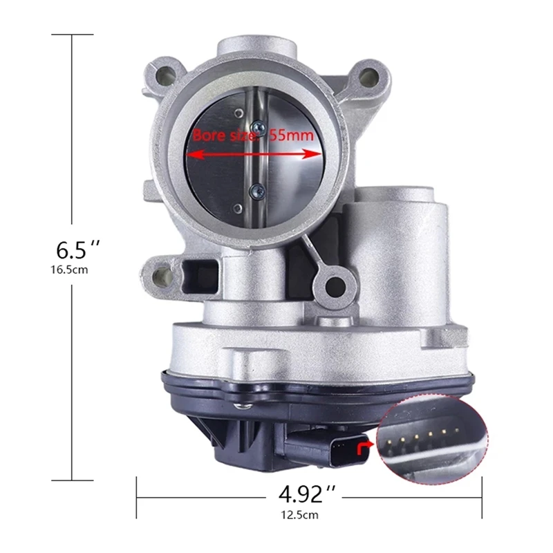 Air Intake System 55Mm Throttle Body For Ford Focus 2 MK Petrol 1.8 2.0 2.3 Fiesta V 4M5G9F991FA 4M5U9E927DC