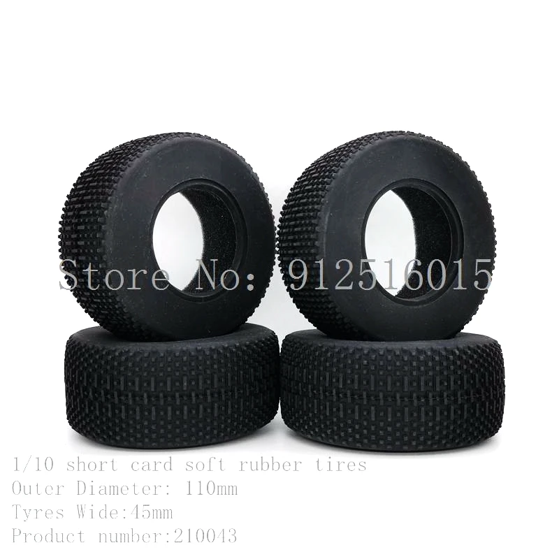 1:10 Short-course Truck Tire RC Remote Control Model Car Off-road Buggy Wearable Tires Wheel 110043