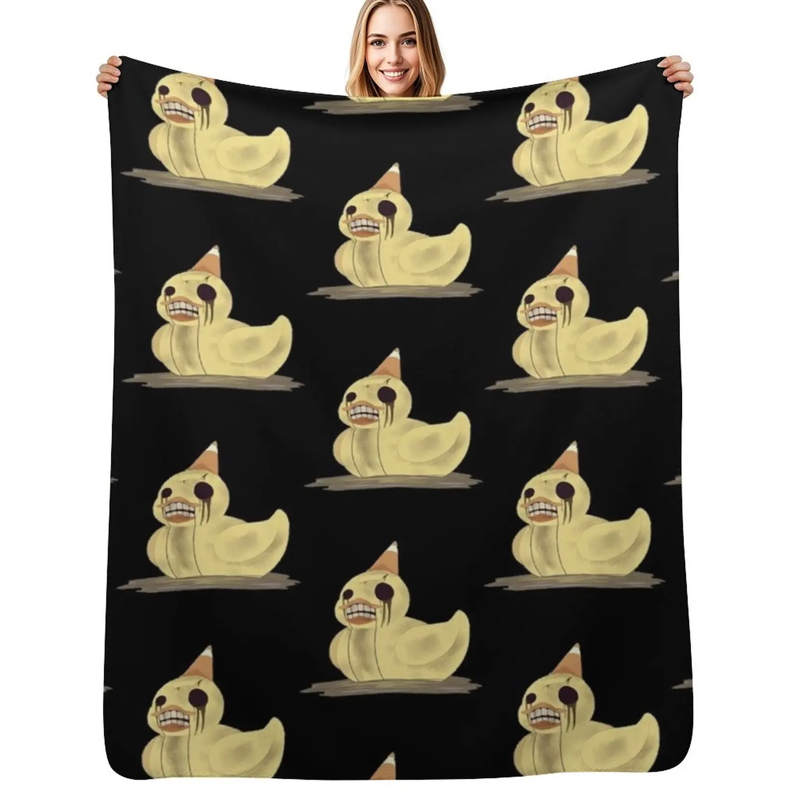 

Dark deception dread ducky Throw Blanket Ultra Soft Flannel Fleece Blanket for All Seasons
