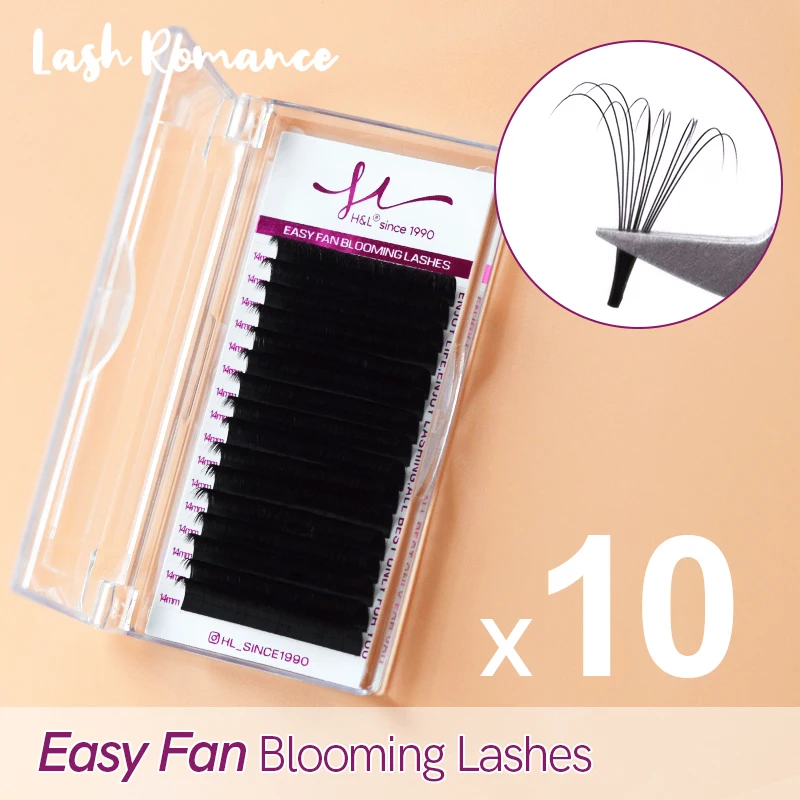 Blossom Effect Easy Fan Eyelashes Extensions Supplies Black Color Make Up Tools OEM/ODM Acceptable