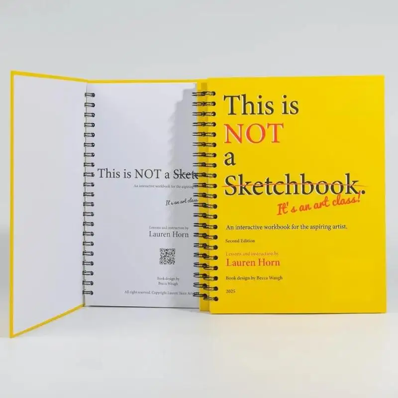 This Is Not Sketchbook It Is An Art Class, Interactive Workbook Coloring Book For The Aspiring Artist, Spiral-Bound Drawing Pad