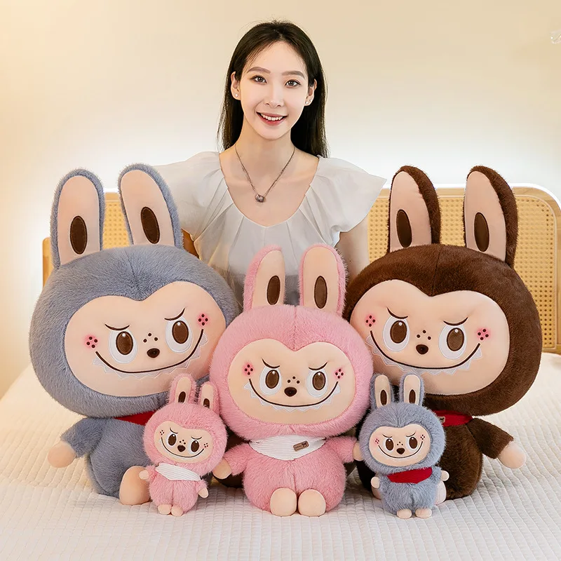 

27/80cm Cartoon Cute Labubu Monster Plush Toy Doll Baby Sleeping Soft Plush Pillow Doll Birthday Gift Children Christmas Toy