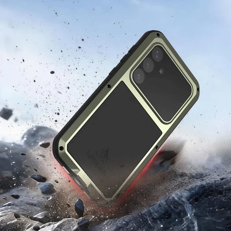 

Aluminum Metal Armor Phone Case For Samsung Galaxy S26 S25 S24 S23 S22 S21 Ultra Plus FE Shockproof Waterproof Full Body Cover