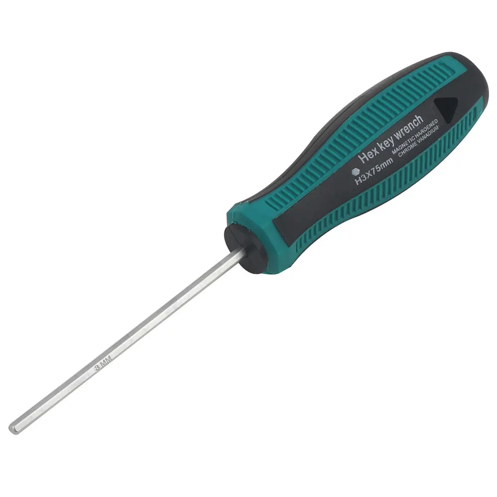 H3 x 75mm Metric 3mm Hex Key Screwdriver Magnetic Tip Precision Hexagon Screwdriver Hand Tool