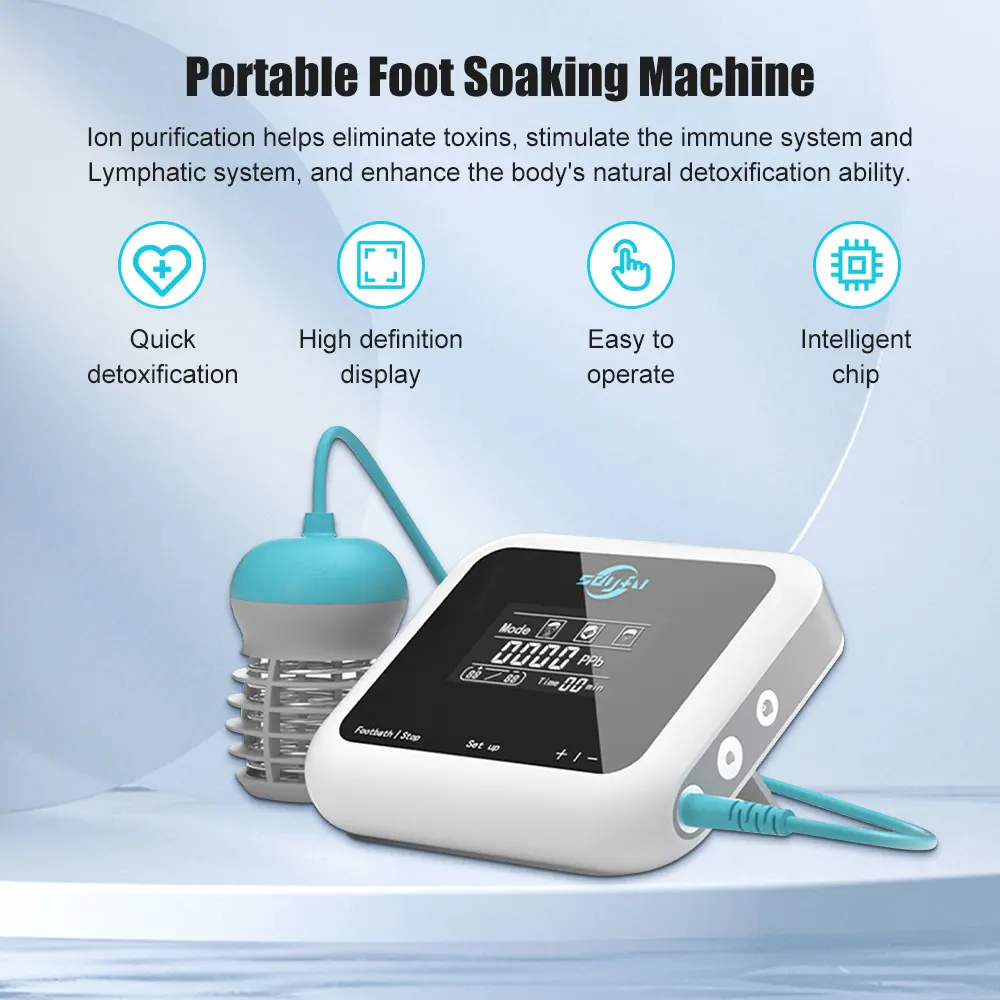 Portable Ion Detox Machine Foot Spa Ionic Cleanse Foot Bath Cell Ion Spa Cleanse Detox Bath Foot Detoxing Arrays Massage Relax