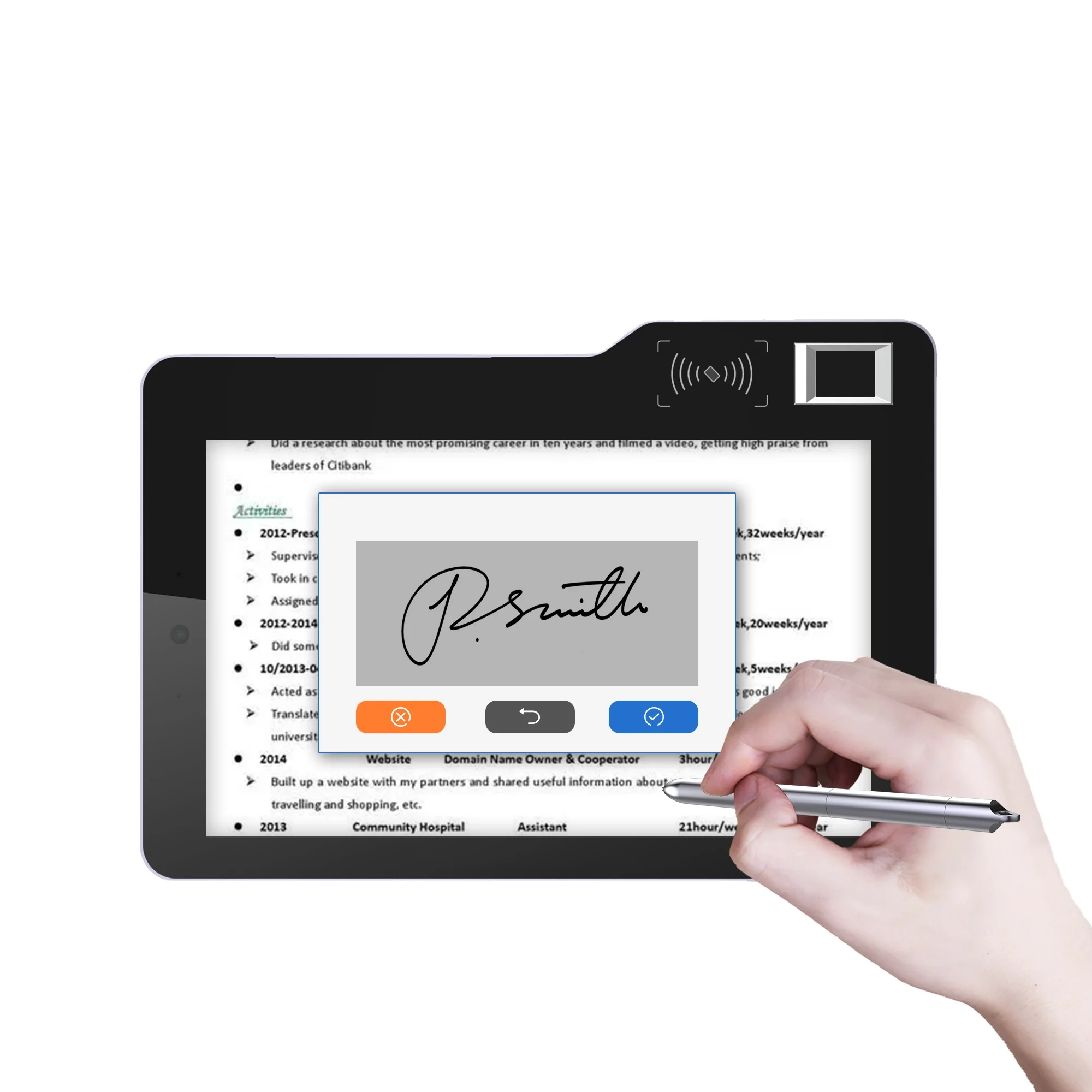 10.1 Inch Rugged Android Tablet With Fingerprint Reader