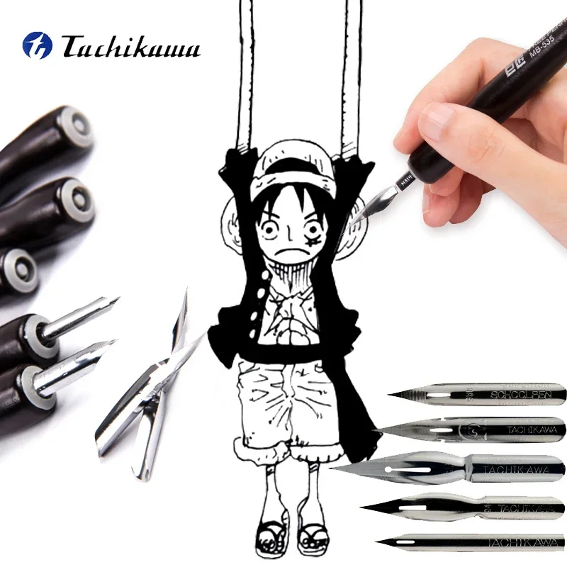 1nib Japan Tachikawa Dip Pen Premium Line Drawing Nib High Quality Comic Fountain Pen For Manga/Cartoon Design Art Set