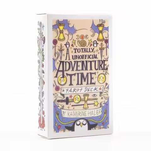 A Totally Unofficial Adventure Time Tarot Deck 78Pcs English Visions Divination Edition Deck Board Playing Games 10.3*6cm