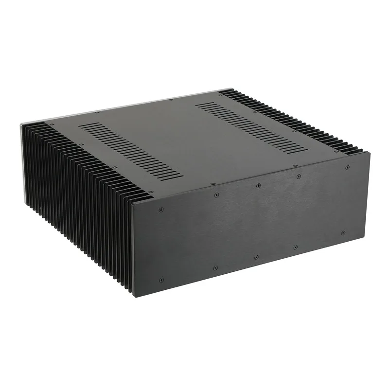 هيكل مكبر للصوت الألومنيوم الكامل ، صندوق DIY بها بنفسك ، قذيفة الإسكان ، فئة أمبير ، علبة الضميمة ، 430x150x410 مللي متر ، CJ194