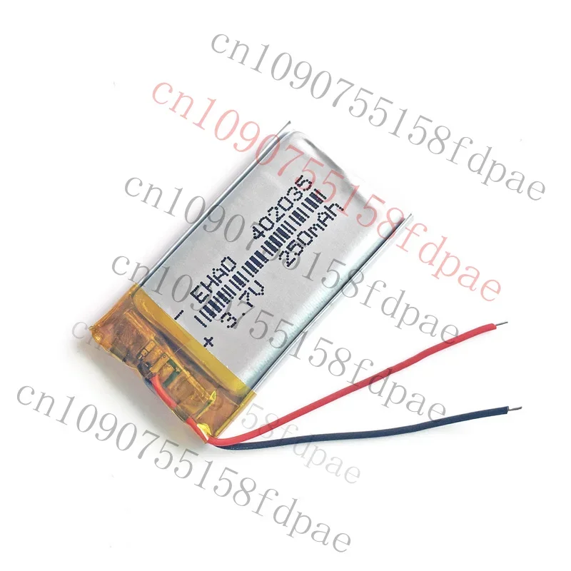 

OK 3.7V 402035 250mAh lipo Li Polymer Rechargeable Battery For MP3 smart watch GPS