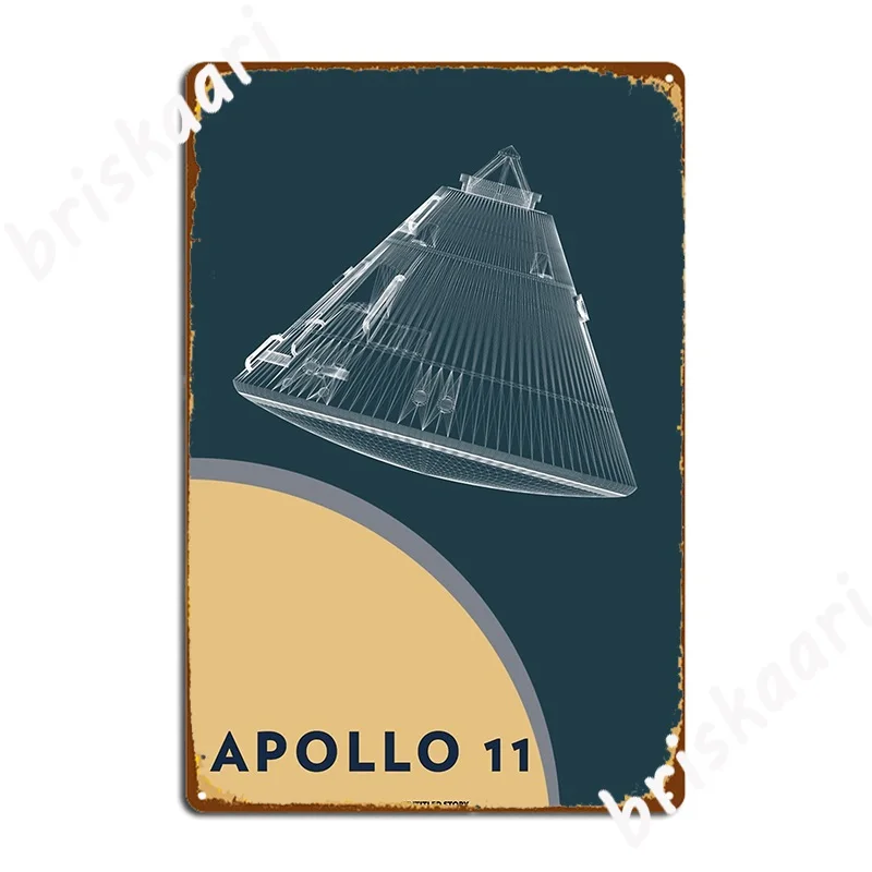 Apollo 11 Landing Module Metal Sign Wall Decor Retro Club Party Tin Sign Poster