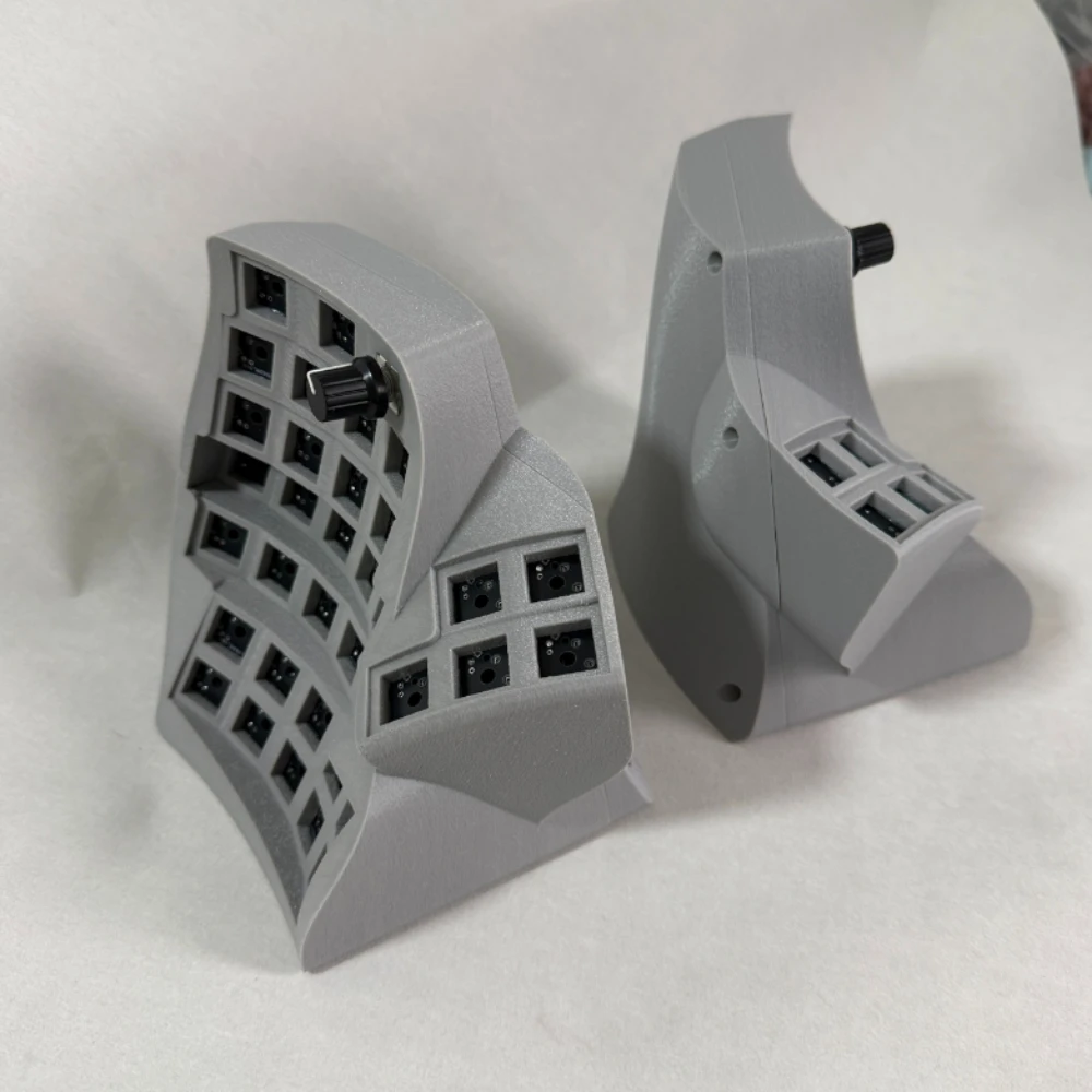 Clavert Wired Vertical Split Keyboard Kit Custom Single-mode Hotswap Ergonomics PETG VIAL E-sports Gaming Office Keyboard DIY