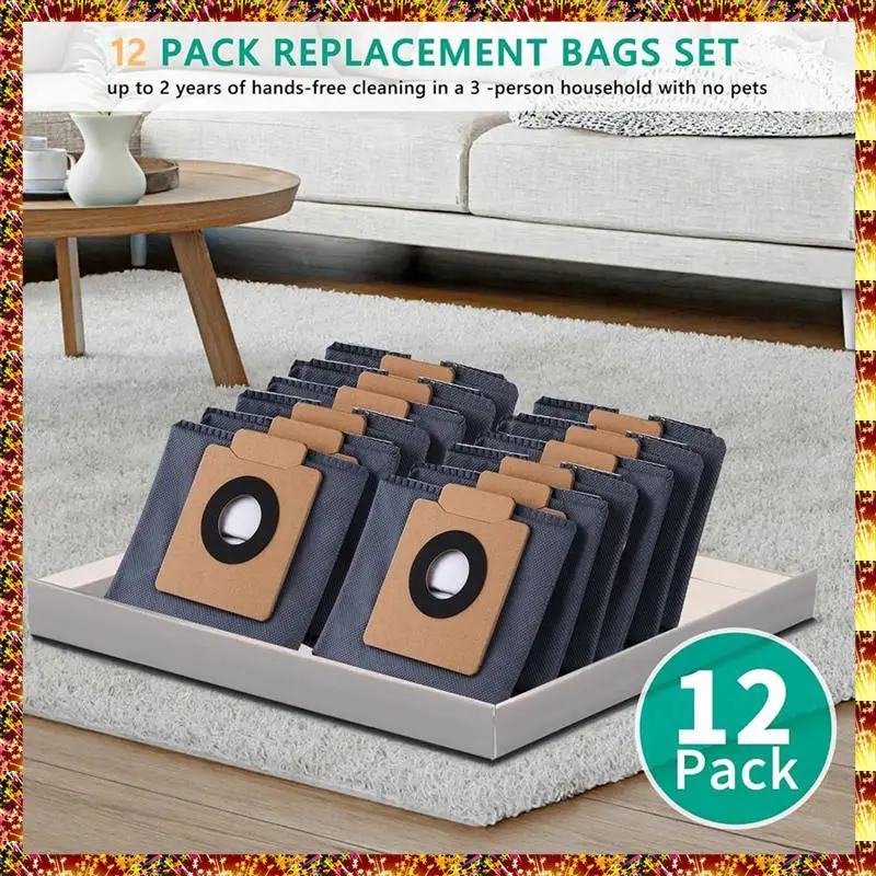 AGOUP sacs d'aspirateur pour Eufy X10 Pro Omni, X8 Pro SES Robot aspirateur sacs à poussière, sacs de Base propre de remplacement