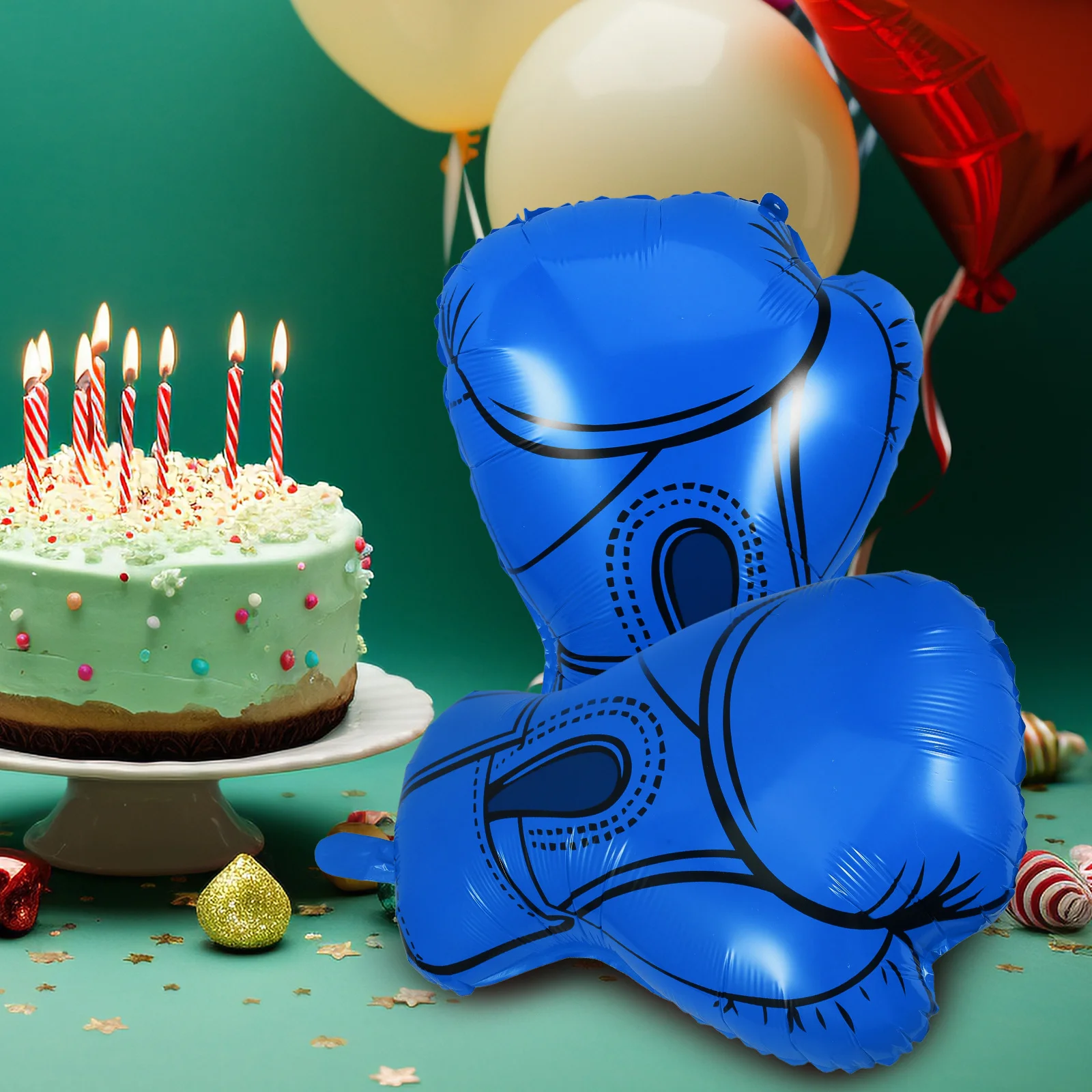 

6pcs Boxing Gloves Balloons Sport Theme Party Decorations Inflatable Realistic Design For Boxing Birthday Wrestling Kids Party