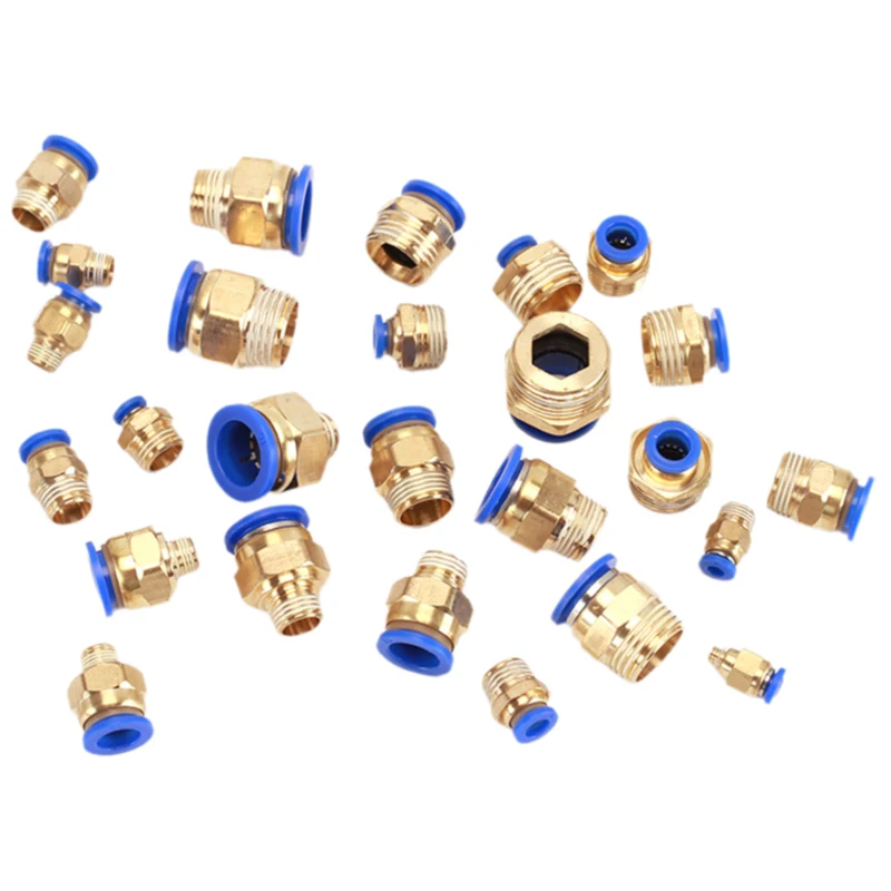 20PCS Pneumatische Luft Anschluss Fitting PC 4mm 6mm 8mm 10mm 12mm Gewinde 1/8 "1/4" 3/8 "1/2" Schlauch Armaturen Rohr Schnell Anschlüsse – Detail 5