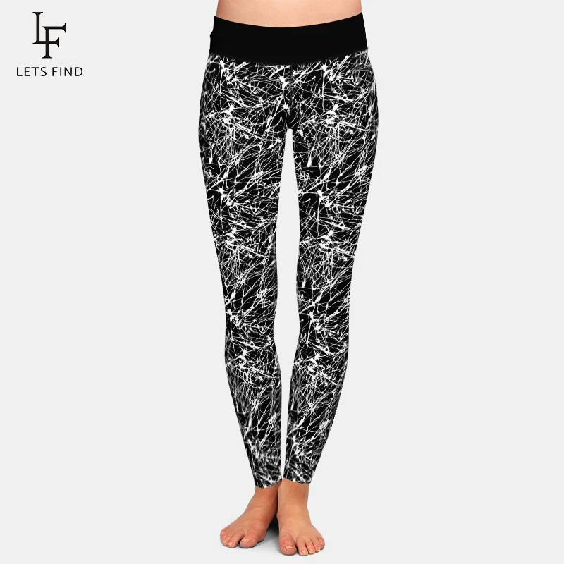 

LETSFIND Hot Sell 3D Abstraction Pattern Print Fitness Legging Fashion High Waist Sexy Women Slim Stretch Pants