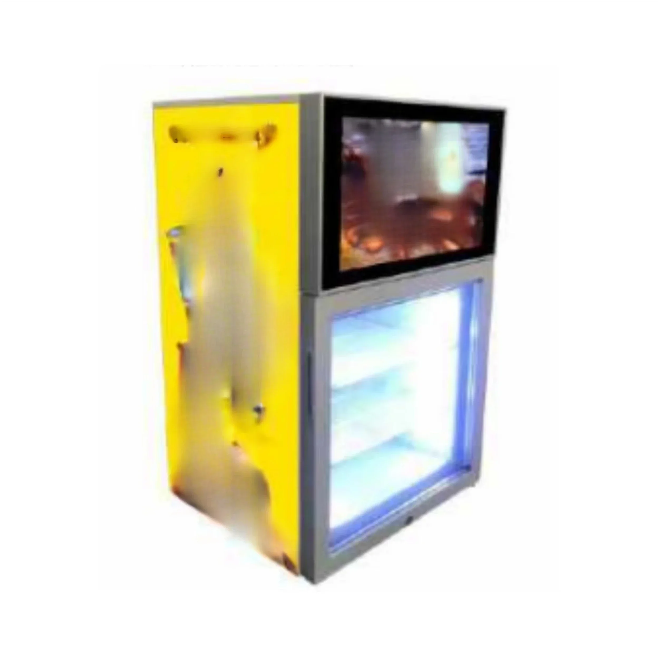 Commercial Fresh Meat and Seafood Freezer Showcase Portable Supermarket Refrigerator with US Plug Used Condition
