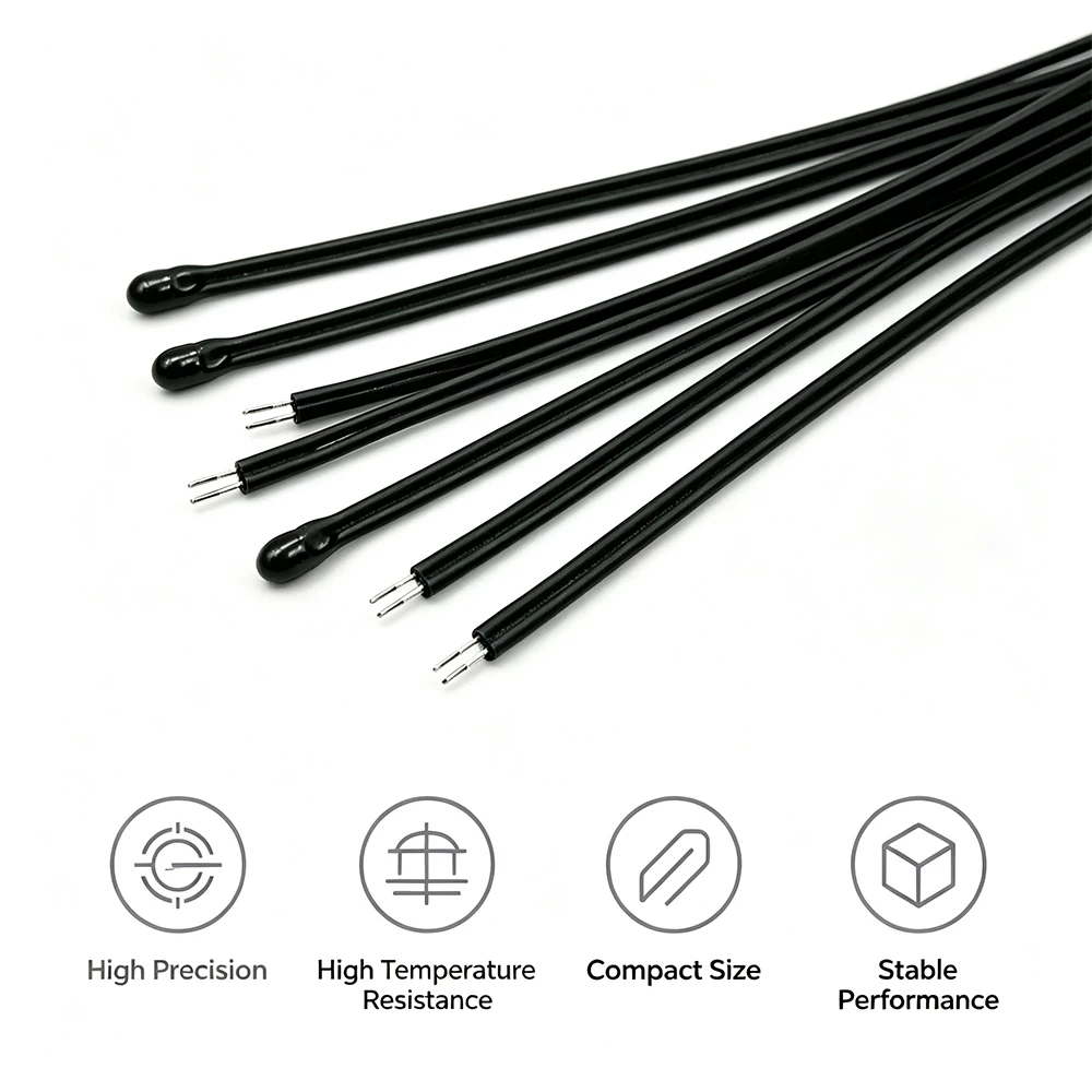 500PCS MF52D NTC Thermistor 1% B3435 B3950 Thermal Resistor 1K 1.5K 2K 3K 5K 10K 50K 100K Temperature Sensor