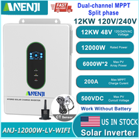 12KW Split Phase Inverter 48V 120V 230V Hybrid Solar Inverter Dual MPPT Paralleled Threephase With WiFi MPPT 200A Solar Charger