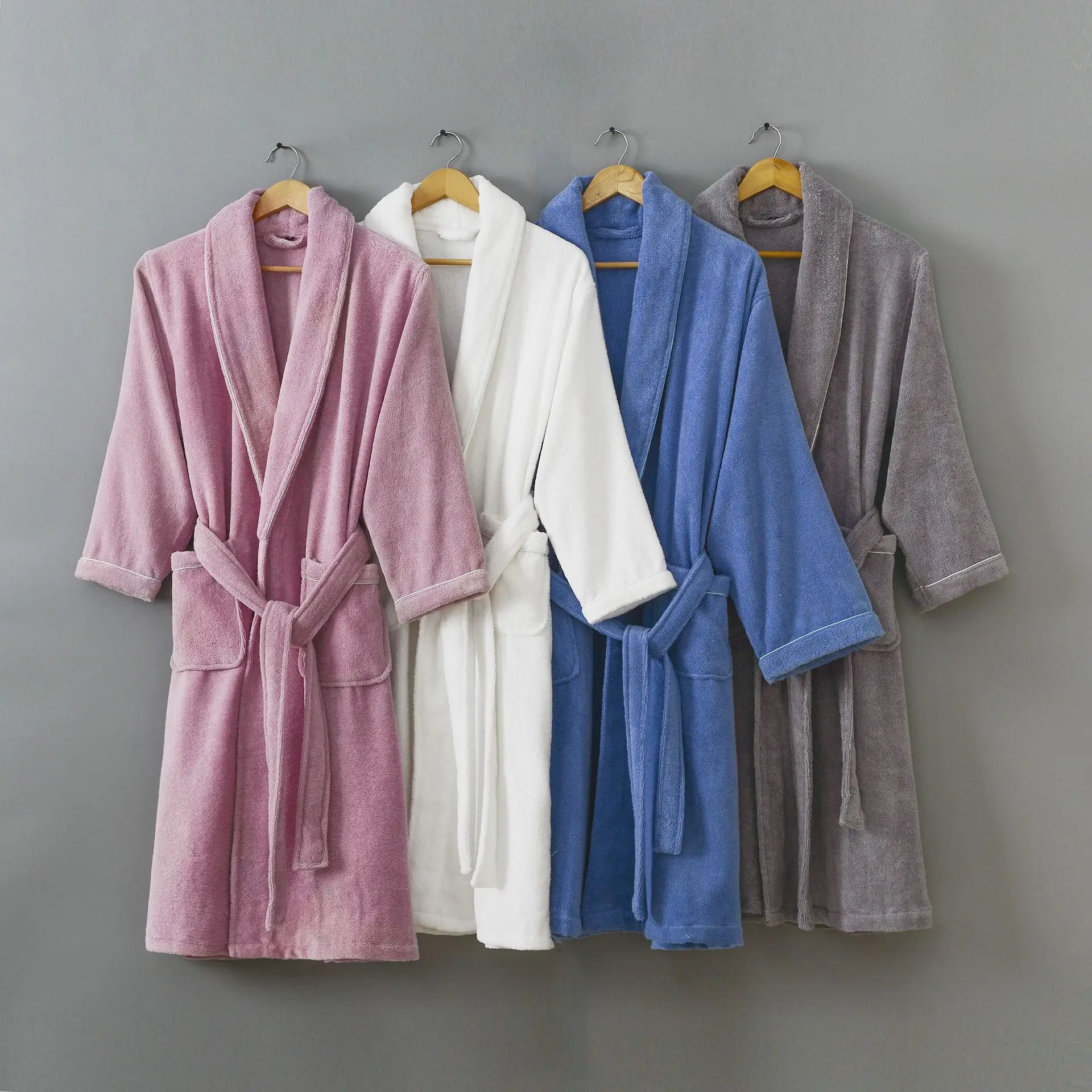 Women Bathrobe Long Cotton Warm Nightgown Female Towel Bathrobe Thicken Terry Sleepwear Autumn Winter Pajamas Home Dressing Gown