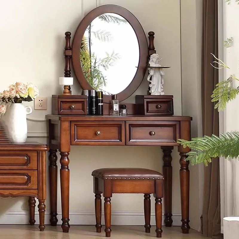 

Nordic Brown Box Dresser Eithe Bedroom Girl Stool Living Room Makeup Dressing Table Storage Women Comoda Pra Quarto Furniture