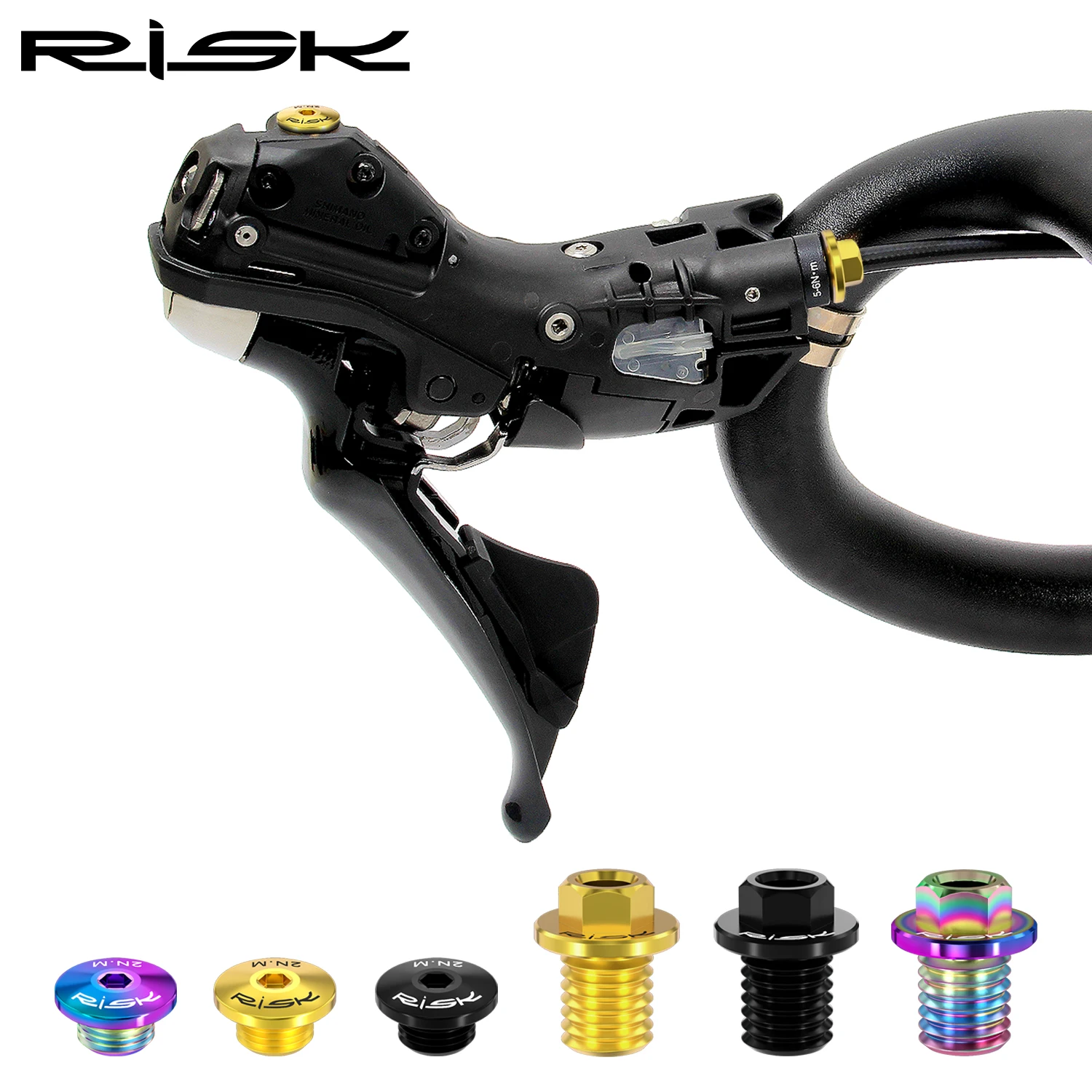 New RISK Road Bicycle Bike Titanium Alloy Schaltung Bleed Bolts Hose Locking Bolts for R8020 R8070 R8170 R9170 Cycling Parts