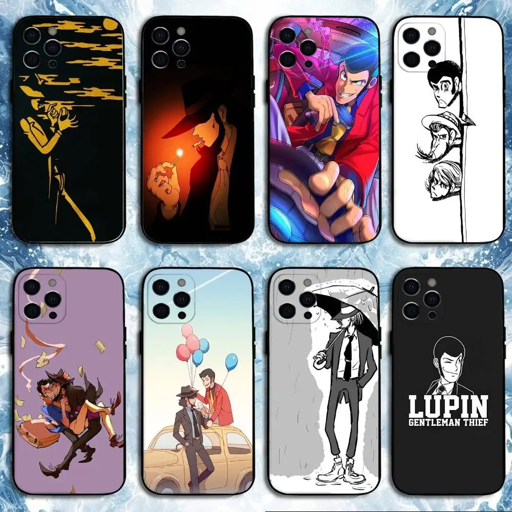 

L-Lupin the T-Third Phone Case For iPhone 16,15,14,13,12,11 Plus,Pro Max, Soft Silicone Black Cover