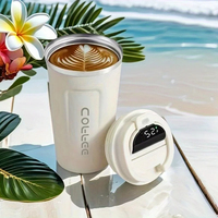 Stainless Steel Coffee Cup 510ml - Thermos Mug Temperature Display, Vacuum Flask Thermal Tumbler Insulated Water Bottle
