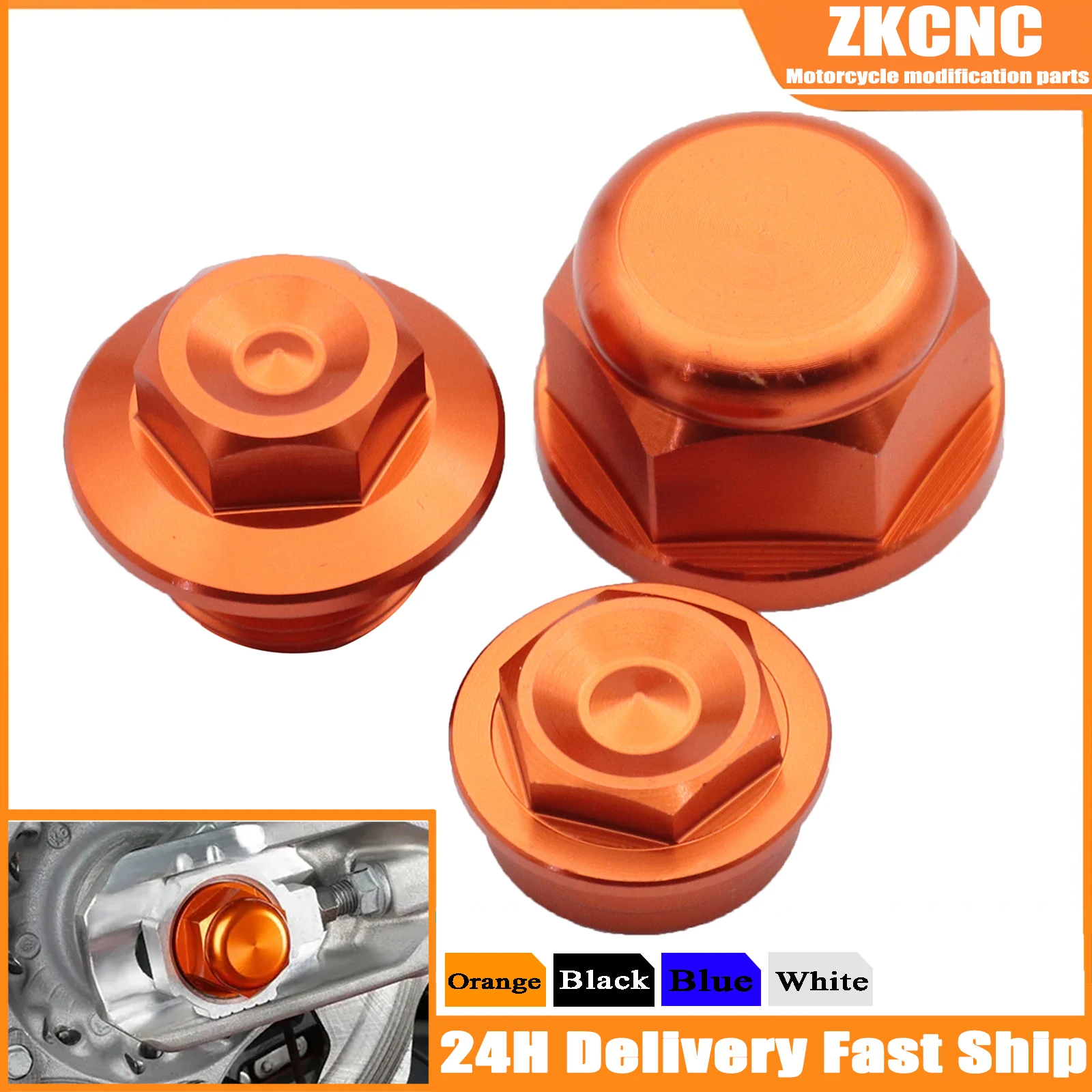 CNC Aluminum Front Rear Wheel Lock Axle Lock Nut For KTM EXC 300 EXC 250 EXC-F 350 XCW 450 500 Husqvarna TE 300 FE 450 2016-2022