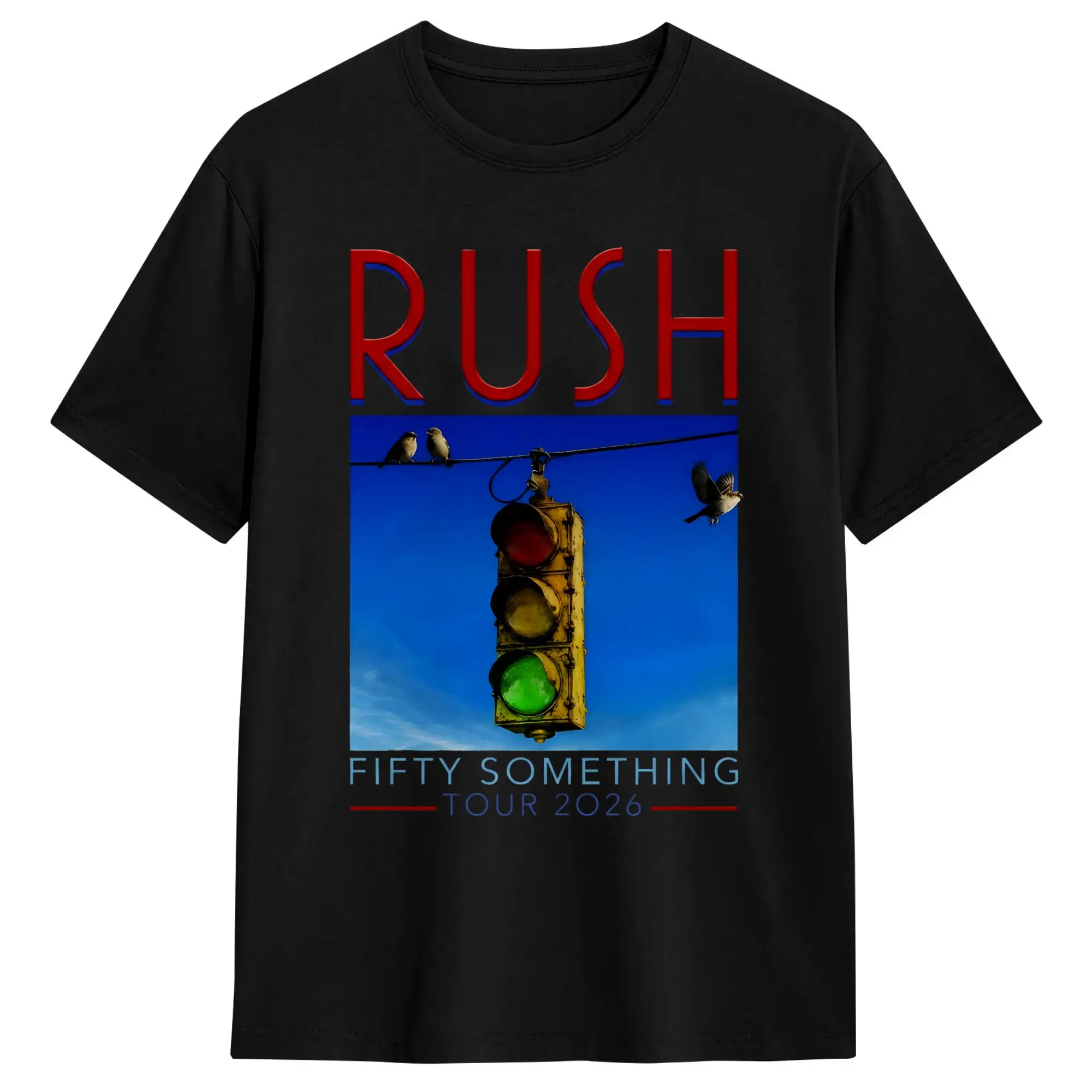 Men's T-Shirt R-RUSH Novelty Pure Cotton Tees Short Sleeve Fifty Something 2026 Tour  T Shirts O Neck Tops Printed