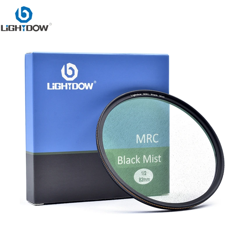 Lightdow Black Mist Filter 1/2 1/4 1/8 Black Mist Diffuser Lens Filter 49mm-82mm for Portrait Photography