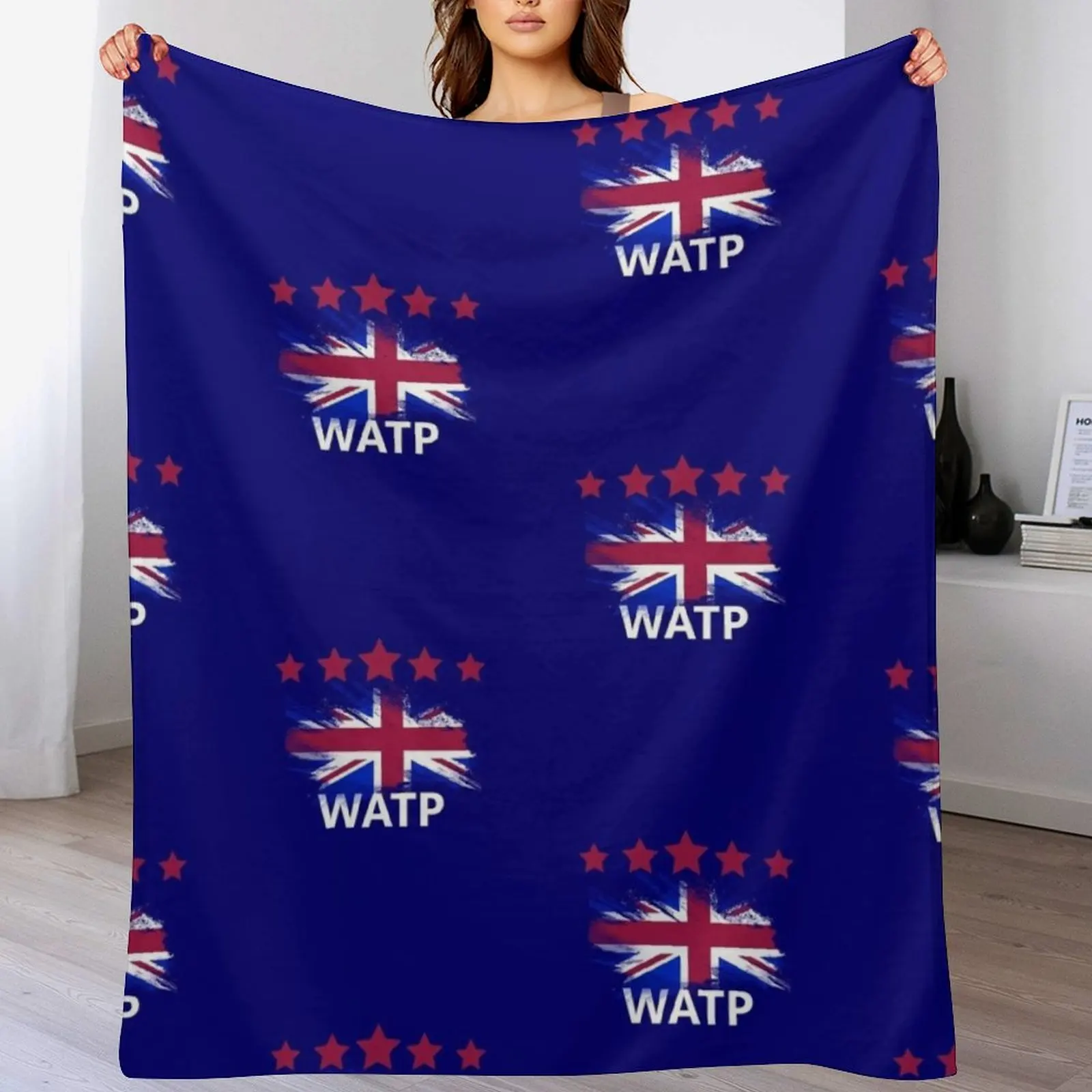 

Glasgow Rangers FC WATP Merch Blue Throw Blanket Tourist christmas decoration Camping Blankets