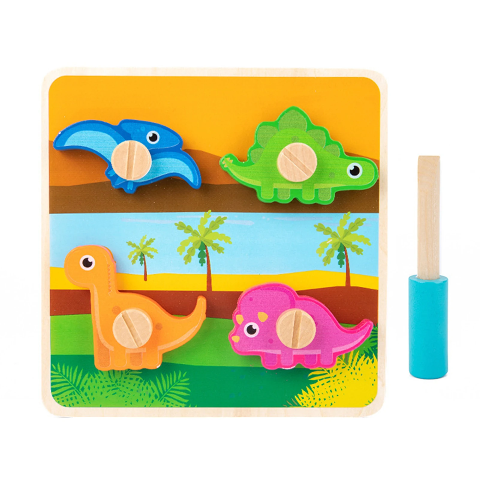 3D Puzzles For Kids Wooden Educational Puzzles Toy Baby Learning  Toy