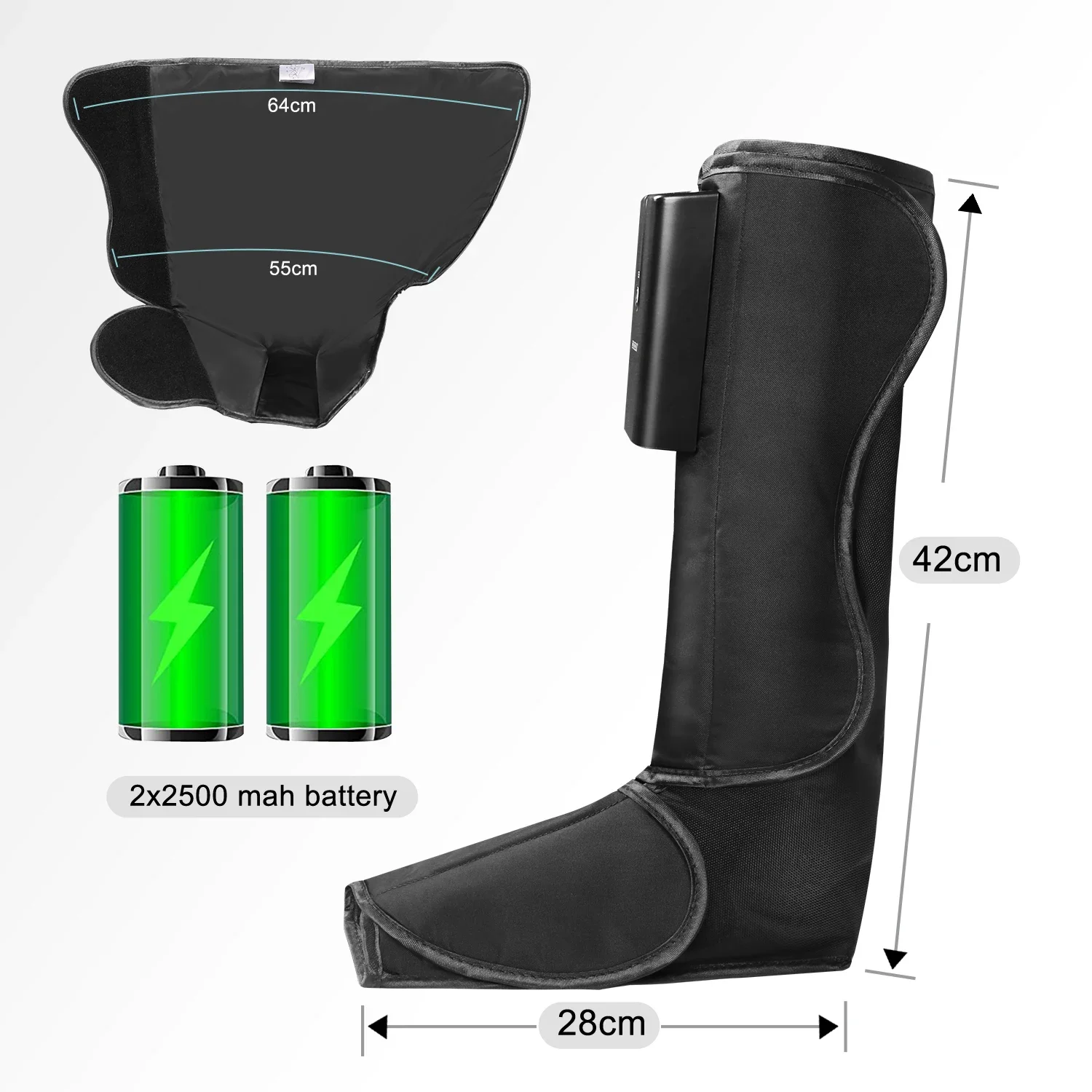 

For Cordless Leg Massager Machine Electric Foot And Leg Massager With Heat Air Compression Leg Massager