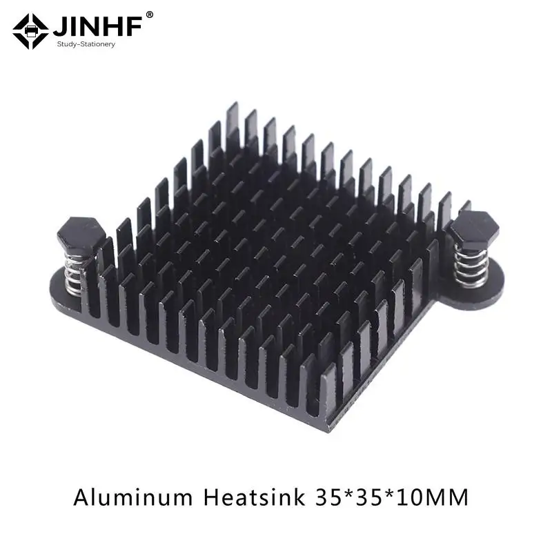 

1pc Anodized Black Aluminum Heatsink 35x35x10mm CPU Southbridge IC Transistor Chip Cooling Radiator Cooler w/ Screws