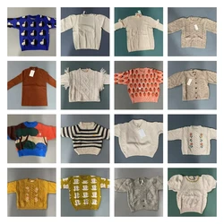 OUYANG&IVAN Special Price Girl Sweater Boy Top for Autumn Winter Children's Cardigan Kid Jumper