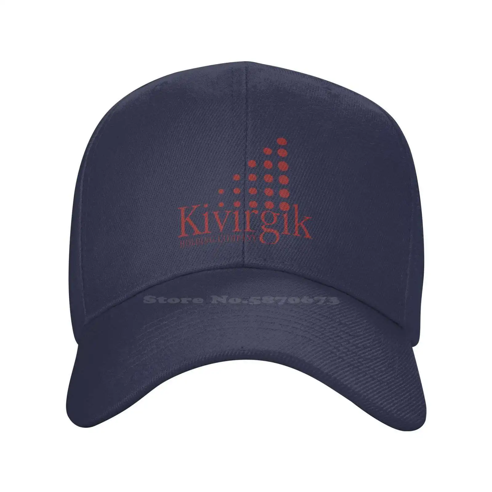 Kivirgik Holding Company Logo Print Graphic Casual Denim cap Knitted hat Baseball cap