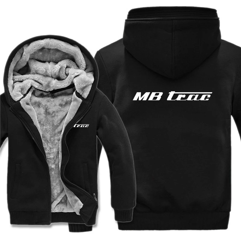 Mb Trac Tractor Hoodies Men Coat Winter Warm Fleece Mb Trac Sweatshirts Jacket