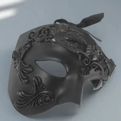 

Soldier Mask for Masquerade Party Men's Roman Warrior Look Detailed Artistry Soft Touch Material Ideal for Themed Events and