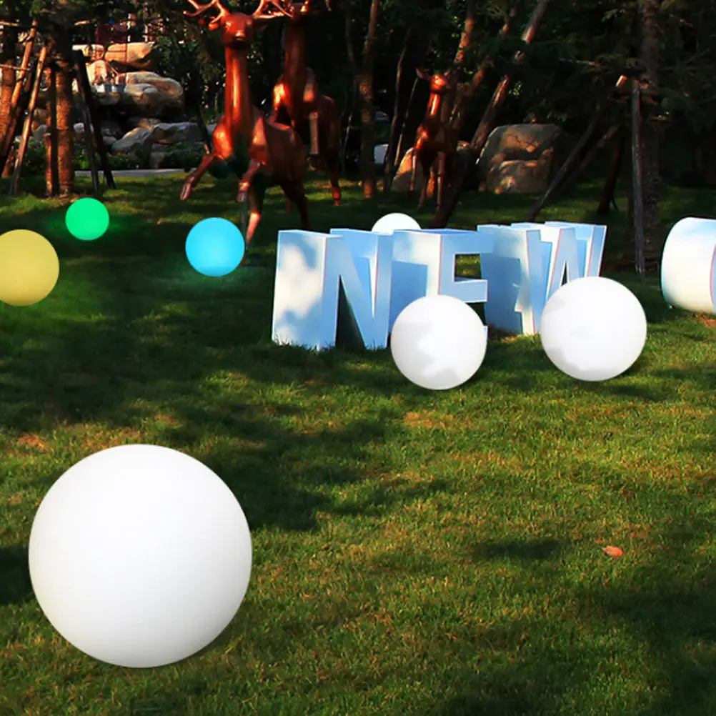 

LED Luminous Globe Shape Light Pe Waterproof Rechargeable Solar Round Lamp Colorful Night Light for Garden Lawn Pool Indoor