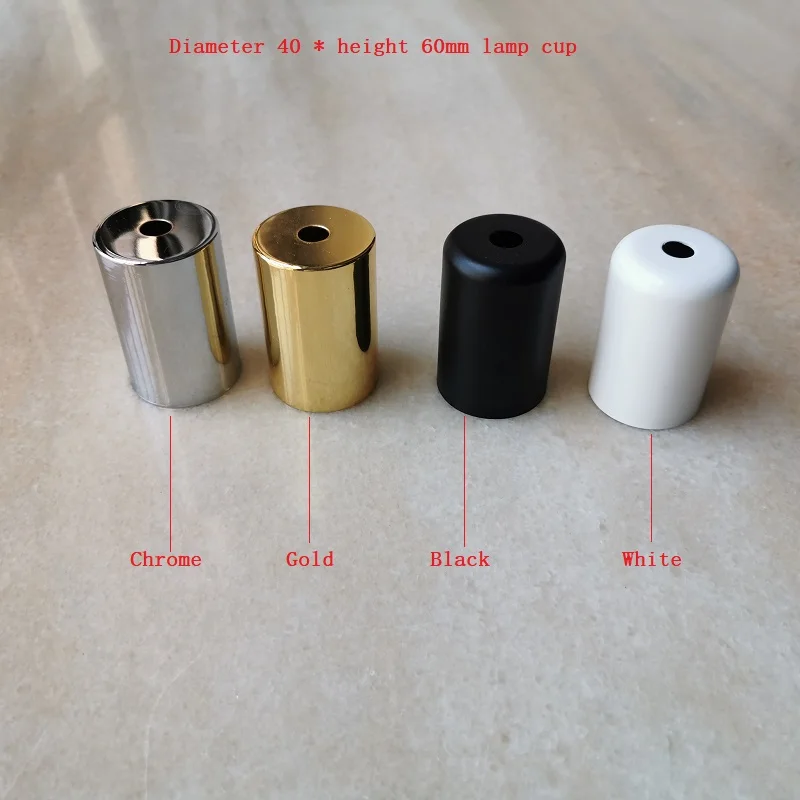 

10PCS/lot Diameter 40 * 60mm E27 Black, White, Chrome, Gold, Molecular Lamp Holder, Lamp Cup,DIY Lighting Accessories