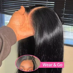 Cheap 36inch Straight Ready To Wear And Go Glueless Wig 100% Human Hair 13x6 HD Pre cut Lace Frontal Bob Wigs On Clearance Sale