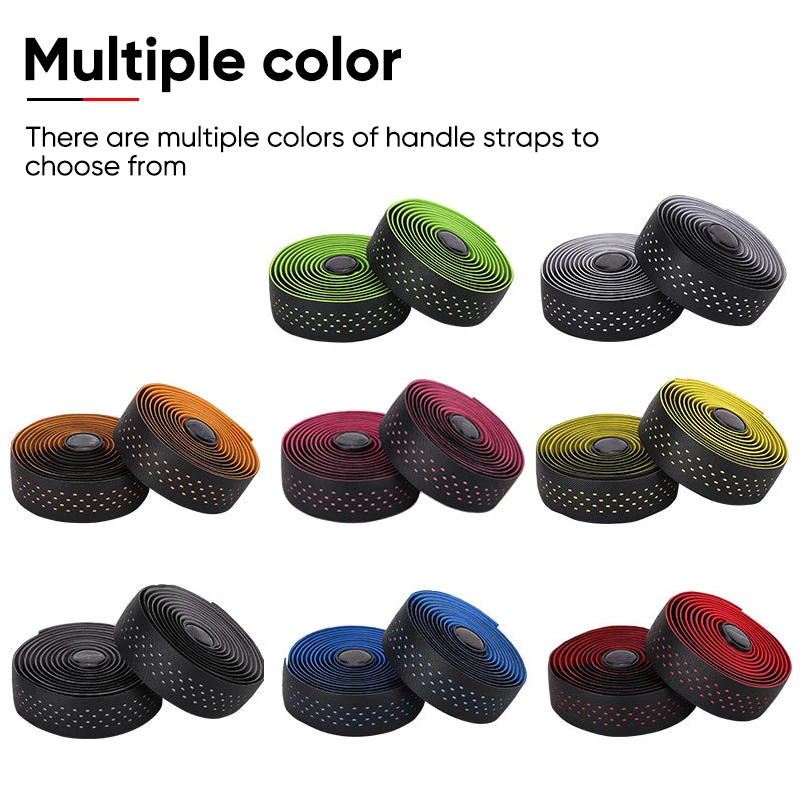 New Road Bike Handlebar Tapes Shock-absorbing Cycling Anti-slip Handlebar Bar Tape Wear-Resistant Bicycle Strap Bikes Belt